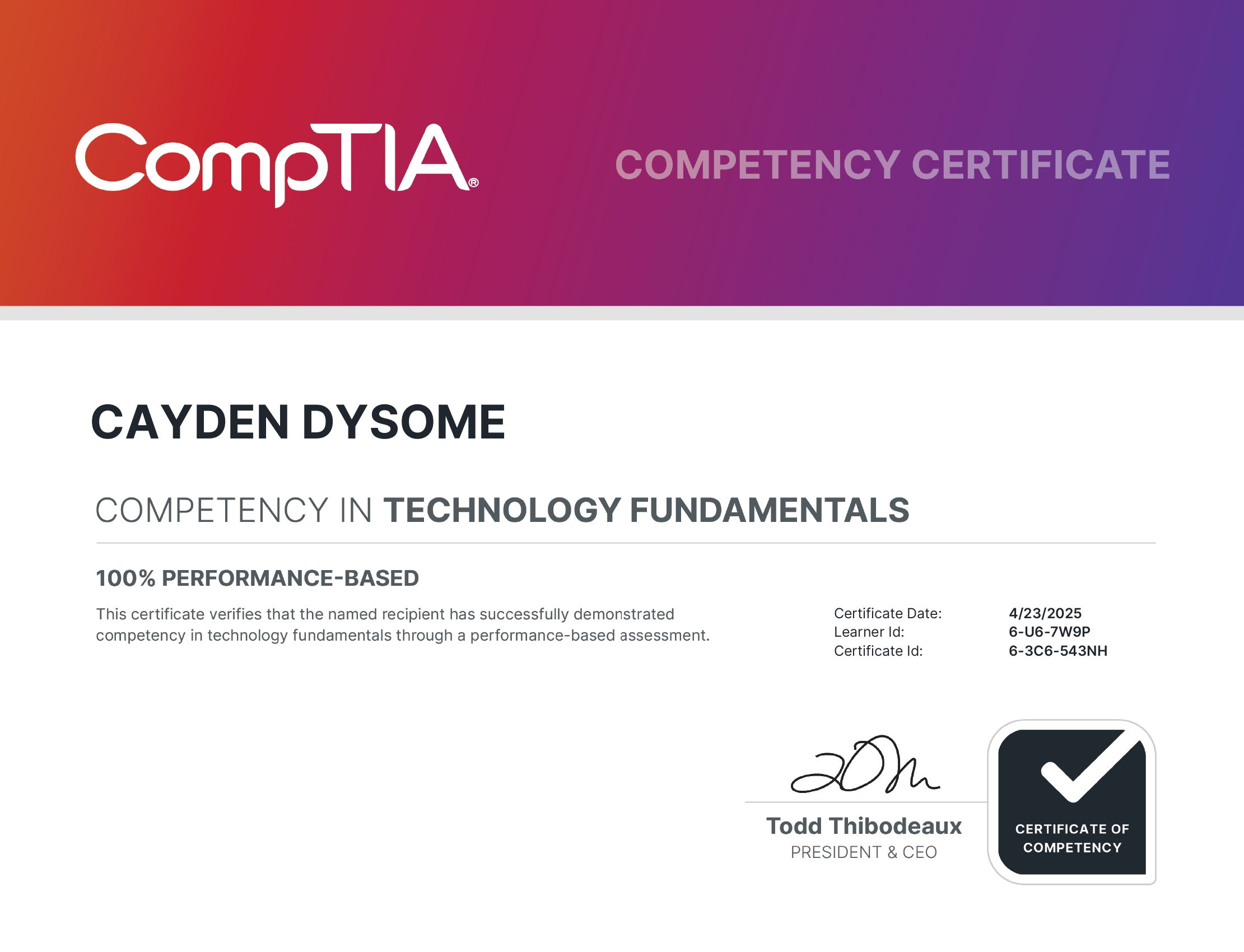 Certification 2